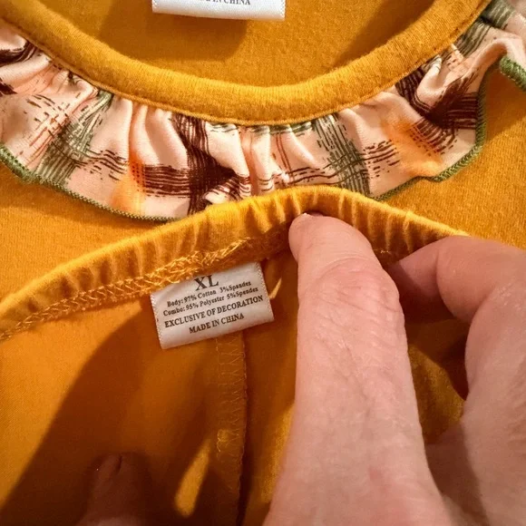 Boutique Set Girls Orange & Green Ruffle top and leggings! - Picture 4 of 4